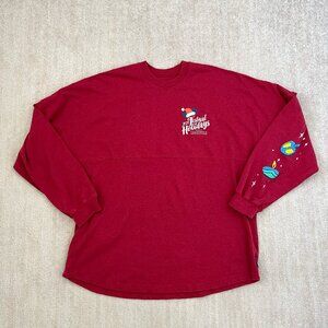Disney Spirit Jersey 2021 Christmas Holiday DCA Red Long Sleeve Knit Top XXL